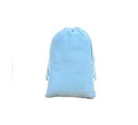 Waltonalice 10 sacchetti in velluto per gioielli, mini sacchetti regalo, piccoli sacchetti con cordino per gioielli, anelli, tappi per le orecchie, collana blu chiaro, 13 x 18 cm