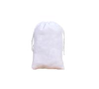 Waltonalice 10 sacchetti in velluto per gioielli, mini sacchetti regalo, piccoli sacchetti con cordino per gioielli, anelli, tappi per le orecchie, collana, bianco puro, 10 x 12 cm