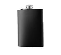 Waltonalice Fiaschetta in acciaio inox a prova di perdite, sottile, compatta, leggera, per uomini e donne, verniciata a polvere, set regalo per damigelle d'onore, colore nero, 7 once