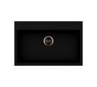 Waltz 78x51 lavello una vasca nero