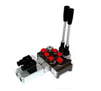 Walvoil 2 Banca 1/4 " Bsp 12/24VDC Solenoide Controllo Idraulico Monoblocco