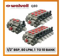Walvoil Q80,1-10 Banca,1/2 ",80L,D/Agendo Molla Direzionale Valvola Idraulica