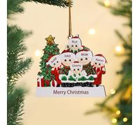 Wamantic Addobbi Natalizi 2024 Personalizzati Natale Decorazioni in Legno per La Casa Albero Famiglia di 2-6 Persone Regali di Natale (Stile 1, Famiglia di 6)