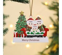 Wamantic Addobbi Natalizi 2024 Personalizzati Natale Decorazioni in Legno per La Casa Albero Famiglia di 2-6 Persone Regali di Natale (Stile 1, Famiglia di 3)