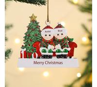 Wamantic Addobbi Natalizi 2024 Personalizzati Natale Decorazioni in Legno per La Casa Albero Famiglia di 2-6 Persone Regali di Natale (Stile 1, Famiglia di 2)