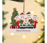 Wamantic Addobbi Natalizi 2024 Personalizzati Natale Decorazioni in Legno per La Casa Albero Famiglia di 2-6 Persone Regali di Natale (Stile 1, Famiglia di 5)