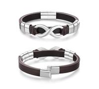 Wamantic Bracciale Uomo Personalizzato in PU Pelle - Bracciali Personalizzati con 2-6 Nome Braccialetto Regalo Uomo per Coppia Fidanzati Compleanno Festa del Papà Natale (Marrone, 3 Nomi)