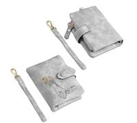 Wamantic Portafoglio Donna in Pelle PU Personalizzato con Nome - Portamonete Donna, Borsellino con 2-7 Lettere, Compatto, Regalo Natale, Compleanno, San Valentino (Grigio)