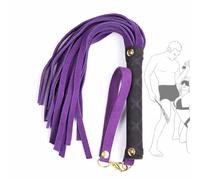 WAMBAS Romantica Frusta in Pelle Viola con Passante per Mano per lei