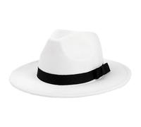 Wambere 1 pezzo Cappello Jazz Fedora Vintage in Feltro Cappelli Gangster per Donne e Uomini Trilby Cappello in Feltro Tesa Larga Cappello Estivo da Sole per Uso Quotidiano Mascherata Attività