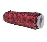 Wambere 1 rotolo di filati con paillettes, per lavorare a maglia e all'uncinetto, con paillettes, filo scintillante, per borse, vestiti, fai da te, colore rosso daterot B