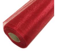 Wambere 1 rotolo di tessuto in tulle, 50 cm x 30 m, decorazione morbida, in poliestere, decorazione per matrimoni, compleanni, banchetti, vino rosso