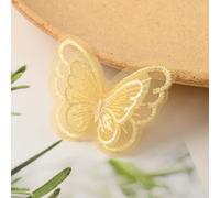Wambere 10 pezzi Toppe ricamate per cucire e stirare, toppe a forma di farfalla, applicazioni in pizzo, toppe ricamate, applicazioni in organza, applicazioni in pizzo per riparare e decorare vestiti