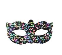 Wambere 2 piccole maschere a punta in PVC con paillettes, maschera da donna, maschera veneziana, maschera per gli occhi, maschera semi-maschera, maschera per cosplay, Halloween, carnevale, colore B