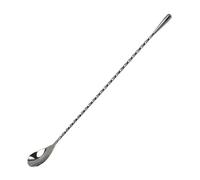 Wambere 2 Stück Edelstahl-Rührlöffel Barlöffel Rühroffel Cocktail Rührer Gin Löffel Langer Griff Löffel mit Spiralmuster Cocktailrührlöffel,für Zuhause Barkeeper tee Kräuter Kaffee,Schwarz,20 cm