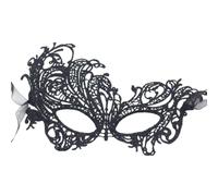 Wambere 5 maschere per gli occhi in pizzo, maschera sexy in pizzo, mezza maschera veneziana, per feste a tema, per Halloween, carnevale, feste, cosplay, accessori per vestito fantasia, colore nero