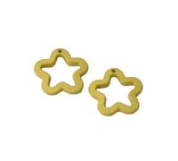 Wambere 60 ciondoli a forma di stella a cinque punte, in acrilico, con foro per il fai da te, artigianato, collane, orecchini, kaki