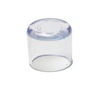 Wambere 8 tappi rotondi per gambe della sedia, tappi rotondi in plastica, tappi protettivi per gambe della sedia, spessi, fondo antiscivolo, per protezione di pavimenti, trasparente, 16 mm