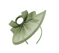 Wambere - Cappello Bibi da donna - Veletta vintage - Cerchietto in maglia - Accessorio per capelli da sposa - Bibi - Cerchietto per matrimonio, festa del tè, cocktail, club di jockey - Verde chiaro