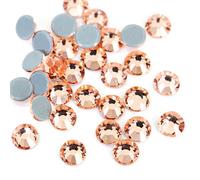 Wambere Hotfix - 1440 strass con retro piatto, strass in vetro, per nail art, rotondi, 3,8 - 4 mm, colore: champagne