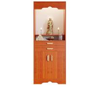 WAMJ AQDY Mobiletto per Altare Buddista, Tavolo per Altare Spirituale, Tavolo per Offerte in Legno, per Tributi di Pooja e Incenso(Orange,60cm/23.6in)