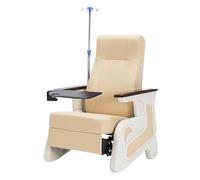 WAMJ AQDY Poltrona per Infusione Singola Poltrona Medica con Asta per Flebo Regolabile Sedia Prelievo Sangue 300kg Beige Blu Marrone(Beige)