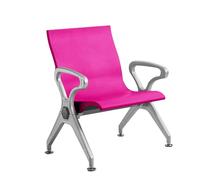 WAMJ AQDY Sedie per Sala D'attesa in Pu con Braccioli, Panca per Reception in Aeroporto, Arredamento per Sala D'attesa per Ufficio, Clinica, Aeroporto, Ospedale, Barbiere, Salone di Bellezza(Pink)
