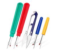 Wamkon 5 Pezzi Set di Ripper per Cuciture Kit di rimozione del Filo Unpicker Impugnatura ergonomica Ripper per Cuciture con tagliafilo Forbici per rifinire Il Cucito per Cucire e ricamare
