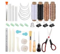 Wamkon Set di 41 strumenti per rilegatura kit rilegatura 40 pezzi kit di rilegatura libro materiale per rilegatura forniture per rilegatura kit di riparazione libri con piegatrice filo cucitura