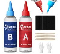 WAN2TLK Colla Epossidica Bicomponente, 250 ml 5 Minuti Colla Epossidica, Presa Rapida, Trasparente, Colla Bicomponente per Riparare Ceramica, Porcellana, Vetro, Legno, Plastica, ecc