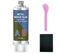 WAN2TLK Colla per metallo, 80 g, 2 componenti, colla per resina epossidica, extra forte per l'incollaggio di metallo, acciaio inossidabile, legno, ceramica - colla per saldatura in metallo liquido per