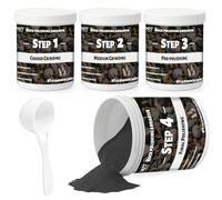 WAN2TLK Rock Tumbler Grit and Polish Refill Kit 2 kg - per qualsiasi marca di Rock Polish, 4 supporti base per burattare (grana grossa/media/prelucidata/lucidata finale)