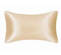 WANAM Federa per cuscino in seta, federa per cuscino in raso, comoda federa per cuscino Home-champagne, 35 x 50 cm