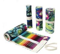 WANAM Fori Rotolo Colorato Arte Matita Caso Scuola Studenti Forniture Pennello Penna Sacchetto Carino Astucci Cancelleria, E 24 Fori, Taglia unica