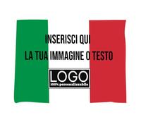 Wanapix | Bandiere Personalizzate | 70x50 cm | Ideale per partite di calcio e di altri sport, compleanni, eventi, feste, ecc. | Personalizzabile su un lato | Italia