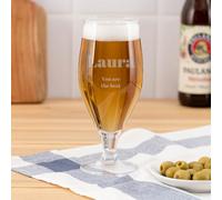 Wanapix | Bicchiere di Birra Personalizzato | 32 cl. | Bicchiere da Birra inciso con nomi o testi | Bicchiere Ecologico senza piombo | Regalo originale per i birrai | 100% personalizzato