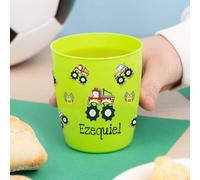 Wanapix | Bicchieri per Bambini | Bicchiere Personalizzato di Plastica Infrangibile | Ritorno a asilo/scuola | Senza BPA | Tazza per Bambini | 300ml | Monsters Cars