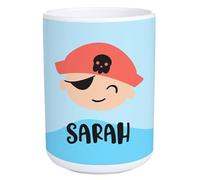Wanapix | Bicchieri per Bambini | Bicchiere Personalizzato di Plastica Infrangibile | Ritorno a scuola/asilo | Senza BPA | Tazza per Bambini | 330ml | Pirati