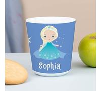 Wanapix | Bicchieri per Bambini | Bicchiere Personalizzato di Plastica Infrangibile | Ritorno a scuola/asilo | Senza BPA | Tazza per Bambini | 235ml | Principessa di Ghiaccio