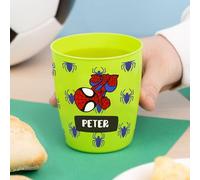 Wanapix | Bicchieri per Bambini | Bicchiere Personalizzato di Plastica Infrangibile | Ritorno a scuola/asilo | Senza BPA | Tazza per Bambini | 300ml | Spider Hero