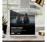 Wanapix | Calendario da Tavolo 2026 Personalizzato | In Italiano | Ogni Mese con una Foto Diversa | Calendario da scrivania | Quadrato 14,5x17,7cm | 100% Serie
