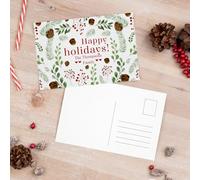 Wanapix | Cartoline di Natale Personalizzate con Testo | Biglietti Auguri Natale e Capodanno | Cartoline Natalizie | 15 x 10 cm | 1 Unità | Happy Holidays