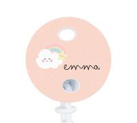 Wanapix | Catenella Portasucchietto Personalizzata | Catena per Succhietto per Neonati | Portasucchietto per Bambini | Inchiostri Atossici | Nuvola e Stella