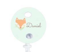 Wanapix | Catenella Portasucchietto Personalizzata | Catena per Succhietto per Neonati | Portasucchietto per Bambini | Inchiostri Atossici | Volpacchiotto