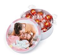 Wanapix | Cioccolatini Personalizzati Foto e Testo | Scatola San Valentino Originale | 22 Praline al Cioccolato alle Nocciole | Idee Regalo Anniversario | 5x12 cm