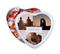 Wanapix | Cioccolatini Personalizzati Nome | Scatola forma di Cuore | 22 Praline al Cioccolato alle Nocciole| Regale Originali San Valentino | 6x15x5 cm - Enamorati