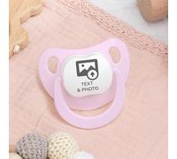 Wanapix | Ciuccio 100% Personalizzato | Tettarella in Silicone | 0-6 Mesi | Anatomico | Senza BPA né Ftalati | Rosa