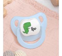 Wanapix | Ciuccio Personalizzato per Neonati | Tettarella in Silicone | 0-6 Mesi | Anatomico | Senza BPA né Ftalati | Dinosauro