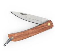 Wanapix | Coltellino Personalizzato | Lama Incisa | Coltello Pieghevole | Coltellino Tascabile | Acciaio Inox e Legno Naturale | Lama 7 cm