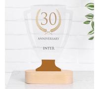 Wanapix | Coppa Trofeo Personalizzabile con Nome | Trofeo Sportivo | Coppa Personalizzata | Plexiglass | Base in Legno Naturale | Anniversario